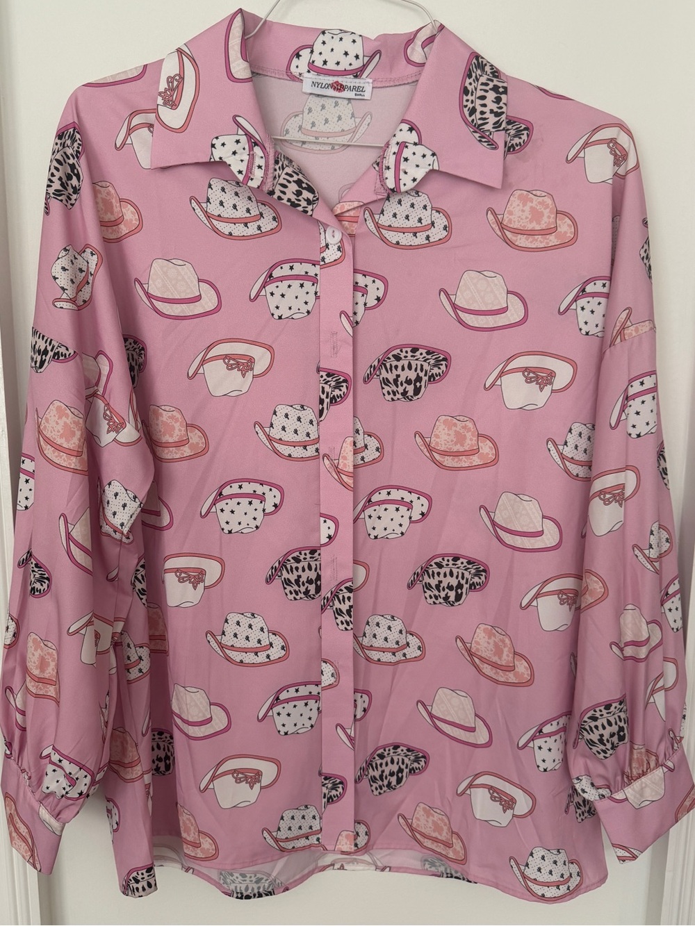 Satin cowboy hat button up